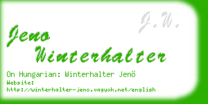 jeno winterhalter business card
