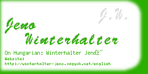 jeno winterhalter business card